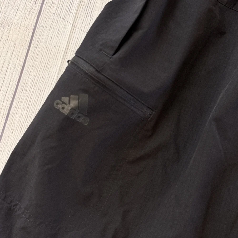 Adidas Black Hiking Trail Shorts Belted Zip Pocket Men's 2XL Lightweight